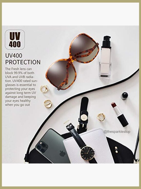 Oversized Square Cat Eye Hybrid Butterfly Sunglasses UV Protection Gift Box